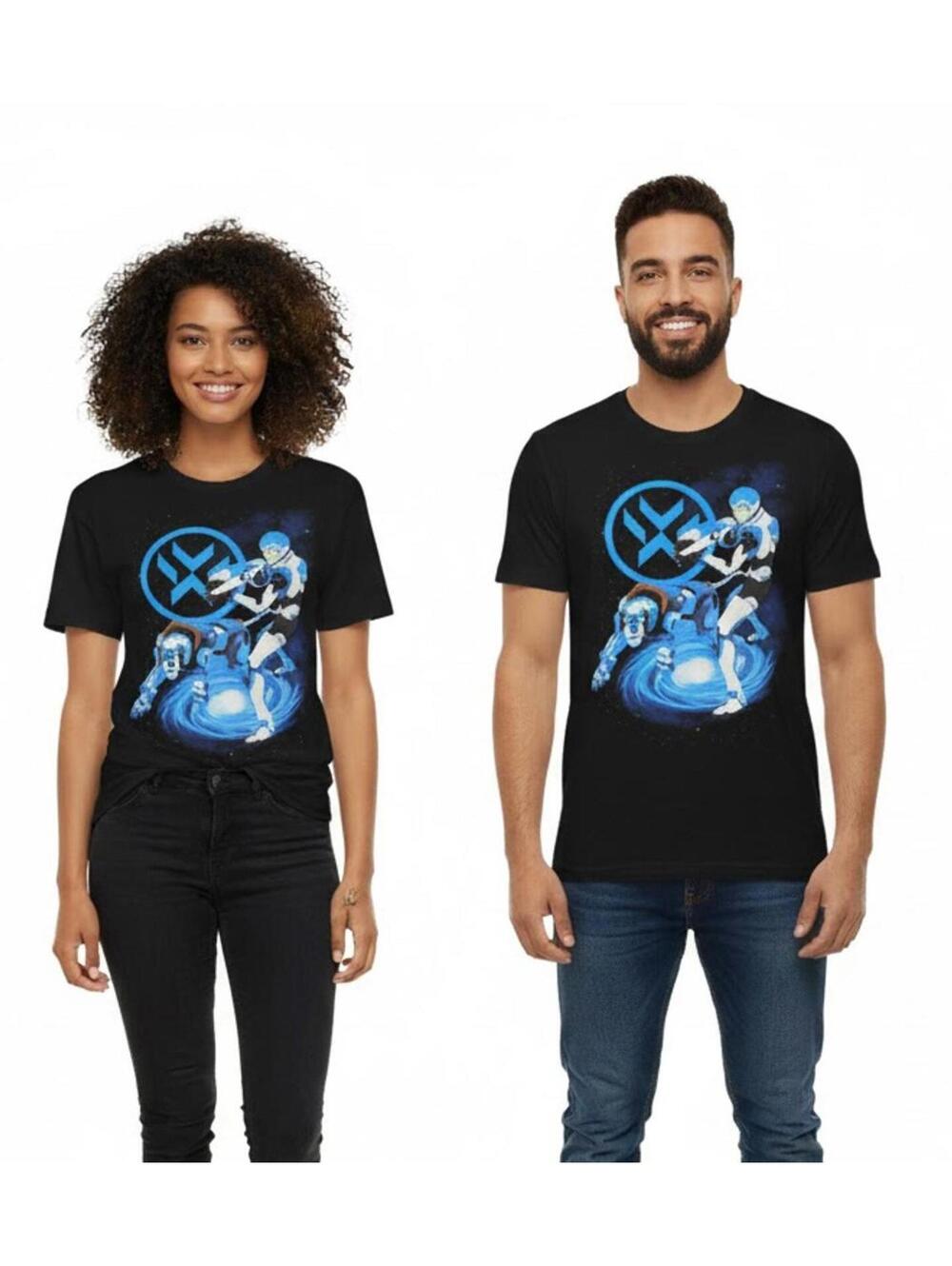 T-Shirt / Voltron Legendary Defender Black Graphic T-Shirt / XL / New